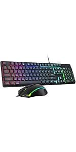 Redragon S101 Gaming Keyboard, M601 Mouse, RGB Backlit Gaming Keyboard, Programmable Backlit Mouse, Value Combo Set [New Version]