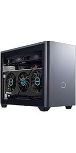 Cooler Master NR2 Pro Mini ITX – Intel i7-14700F 2.1GHz (5.4GHz Turbo) | Gigabyte RTX 4060 Ti 8GB & B760I AORUS PRO | 32GB DDR5 6000MHz | 1TB Gen4 M.2 | WiFi | Windows 11 | 280mm AIO Gaming PC