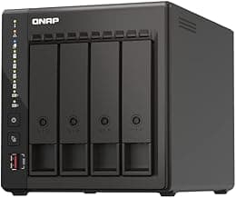 QNAP TS-453E-8G-US 4 Bay High-Performance Desktop NAS with Intel Celeron Quad-core Processor, 8 GB DDR4 RAM and Dual 2.5GbE (2.5G/1G/100M) Network Connectivity (Diskless)