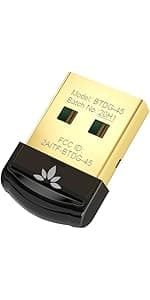 Avantree DG45 USB Bluetooth Adapter Dongle for PC, Computer, Desktop, and Laptop - Compatible with Windows 11/10/8.1/8 Only - Connects Bluetooth Headphones, Speakers, Keyboards, Mice, and Printers