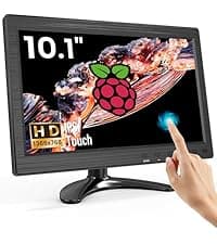 Eyoyo 10.1 inch Security Monitor 1366x768 Resolution, Small HDMI Monitor Supporting HDMI VGA AV BNC USB Input, Small Screen with Built-in Speakers for PC CCTV Camera NVR