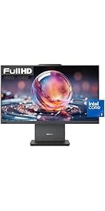Lenovo ThinkCentre Business All-in-one Computer, 23.8" FHD IPS Display, Intel Core i5-13420H Processor, 32GB DDR5 RAM, 1TB PCIe SSD, Wi-Fi 6, Webcam, USB-C, HDMI in&Out, Windows 11 Pro