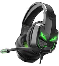 EKSA E900 Pro USB Gaming Headset for PC - Computer Headset with Detachable Noise Cancelling Mic, 7.1 Surround Sound, 50MM Driver - Headphones with Microphone for PS4/PS5, Xbox One, Laptop, Office