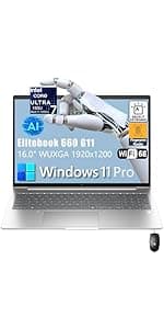 HP Elitebook 660 G11 16" FHD+ Business Laptop Computer, Intel 12-Core Ultra 5 125U (Beat i7-1355U), 32GB DDR5 RAM, 1TB PCIe SSD, WiFi 6E, Backlit Keyboard, Fingerprint Reader, Windows 11 Pro, AZ-XUT