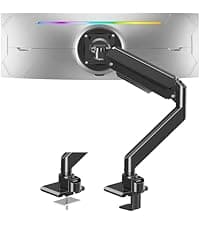 MOUNT PRO Dual Monitor Stand, Free-Standing Full Motion Monitor Desk Mount Fits 2 Screens up to 27 inches,17.6lbs with Height Adjustable, Swivel, Tilt, Rotation, VESA 75x75 100x100, Black