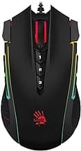 Bloody J90s RGB Gaming Mouse, High Precision 8000 CPI, 150 IPS, 25g Acceleration, 12 Customizable Buttons, Ambidextrous