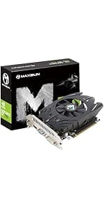 maxsun GEFORCE GT 710 2GB Low Profile Ready Small Form Factor Video Graphics Card GPU Support DirectX12 OpenGL4.5, Low Consumption, VGA, DVI-D, HDMI, HDCP, Fanless Cooling
