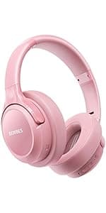 Bluetooth Headphones Over Ear,BERIBES 65H Playtime and 6 EQ Music Modes Wireless with Microphone,HiFi Stereo Foldable Lightweight Headset, Deep Bass for Home Office Outdoors Etc(Orange Red) (202A)