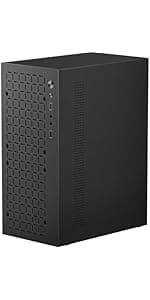 Micro ATX Case with Fans, 2PCS 90mm RGB Fans Pre-Installed,14.6L 0.8mm Thickness SPCC MATX PC Case Mini ITX PC Case with Type C USB3.0, Supports 135mm CPU Cooler, 310mm GPU and Standard ATX PSU Black