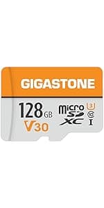 GIGASTONE 128GB 2-Pack Micro SD Card, 4K Video Pro, Compatible with GoPro, Security Camera, Dash cam, Drone, 95MB/s MicroSDXC Memory Card UHS-I V30 Class 10, with 2 SD Adapter