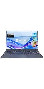 Coolby 15.6inch Windows 11 Laptop, 12GB RAM/256GB SSD, 1920x1080 IPS Display, Intel N95(Beats N5095) Quad Core Laptop Computer, Support Fingerprint, WiFi 5, BT