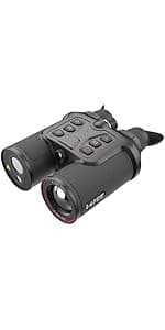 B50-640 LRF Thermal Binoculars for Hunting， Infrared Heat Night Vision with 50mm Focal Length, 640×480 pix @ < 30 mK NETD Sensor, LRF with 600m Accuracy, OLED High-Definition Display