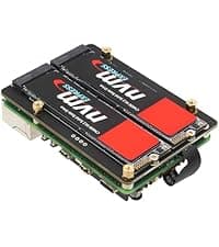 Geekworm X1001 PCIe to M.2 HAT Key-M NVMe SSD PIP PCIe Peripheral Board for Raspberry Pi 5 Support M.2 2230/2242/2260/2280 SSD
