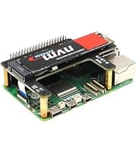 Geekworm X1001 PCIe to M.2 HAT Key-M NVMe SSD PIP PCIe Peripheral Board for Raspberry Pi 5 Support M.2 2230/2242/2260/2280 SSD