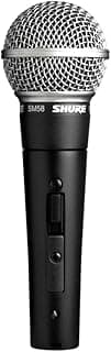 Shure SM58 Pro XLR Dynamic Microphone with On/Off Switch - Professional Studio & Live Performance Cardioid Mic for Vocals, Podcasting, and Recording (SM58S)