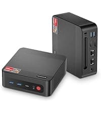 P4 Light Gaming Mini PC, Ryzen 7 5825U, 32GB RAM 1TB SSD, 11 Pro Triple 4K 60HZ Displays Desktop Computers, Support PS3 Emulator Micro PC, HDMI+DP+Type-C, WiFi 6E, BT5.2, Dual 2.5GbE LAN
