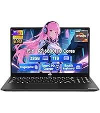 NIMO 15.6 IPS-FHD-Laptop, 16GB RAM 1TB SSD Intel Pentium Quad Core N100, Backlit Keyboard Fingerprint (Beat to i3-1115G4 Up to 3.4GHz) Computer for Student-Home WiFi 6 BT5.2 Win 11