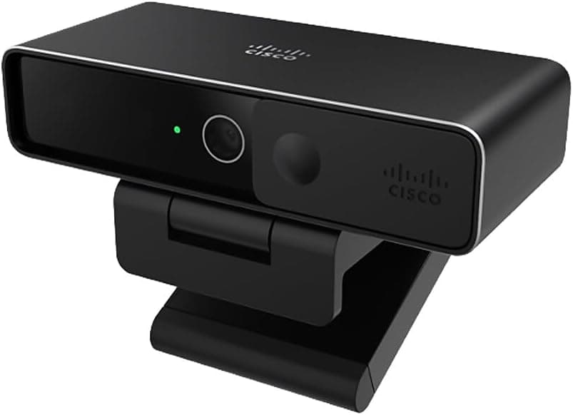CISCO DESIGNED Cisco Desk Camera 4K in Carbon Black with up to 4K Ultra HD Video, Dual Microphones, Low-Light Performance, 1-Year Limited Hardware Warranty (CD-DSKCAM-C-US)