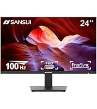 SANSUI 24 Inch Gaming Monitor 180Hz, DP 1.4 & HDMI 2.0 Ports High Refresh Rate Computer Monitor, Racing FPS RTS Modes, 1ms Response Time 110% sRGB (ES-G24F4, HDMI Cable Included)