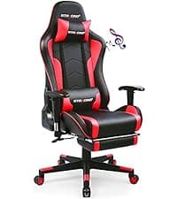 GTPLAYER Gaming Chair, Computer Office Chair with Pocket Spring Cushion, Linkage Armrests and Footrest, High Back Ergonomic Computer Chair with Lumbar Support Task Chair with Footrest(Black)