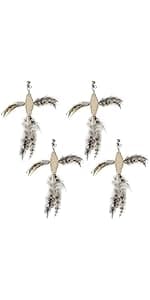 Cat Feather Toy Replacement Wand Refills, 10 Pcs Simulation Insects Bird Feathers
