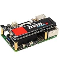 Geekworm X1001 PCIe to M.2 HAT Key-M NVMe SSD PIP PCIe Peripheral Board for Raspberry Pi 5 Support M.2 2230/2242/2260/2280 SSD
