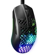 SteelSeries Aerox 3 Wireless - Holey RGB Gaming Mouse - Ultra-lightweight Water Resistant Design - 18K DPI TrueMove Air Optical Sensor- Onyx