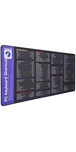 Shortcut Keys Mouse Pad for Unreal Engine,Unreal Engine Hotkeys Office Desk Mat,Work Desk Large XXL Keyboard Mousepad, Waterproof Non-Slip and Stitched Edge(31.5×13.8 inch)