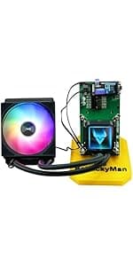 Bitcoins Miner NerdQaxe++ 4.8TH/s ASIC Miner & Crypto Miner - Solo Miner for BTC, 2.4Gwifi Open-Source,SHA-256, Low Power 98W, Silent Home Mining with Bitaxe Miner Technology (Green)