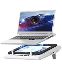 llano RGB Laptop Cooling Pad, Gaming Laptop Cooler with Powerful Turbofan, Fast Cooling Laptop 15.6-21in, Adjustable Speed, Touch Control, LCD Screen