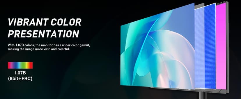 Haurve 32” UHD 4K 144Hz Gaming Monitor with Height Adjustable Stand, PD 90W, HDMI 2.1, DP 1.4, USB-C, RGB, Speakers, 0.5ms, 3840X2160 Display, (HG3214K)