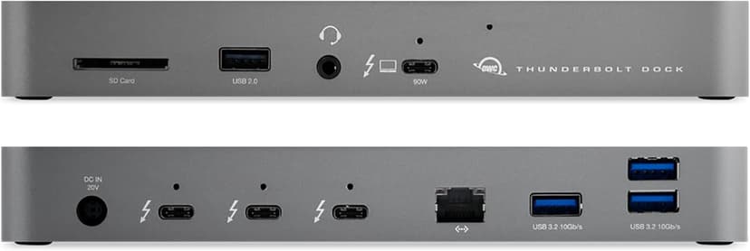 OWC 11-Port Thunderbolt Dock with 4 Ports, 4 USB Ports, Ethernet, Audio, and Card Reader Functionality for Thunderbolt 3 Mac or Thunderbolt 4 PC