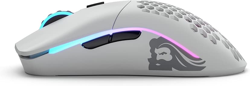 Glorious Model O Wireless Gaming Mouse - Superlight, 69g Honeycomb Design, RGB, Ambidextrous, Lag Free 2.4GHz Wireless, Up to 71 Hours Battery - Matte White