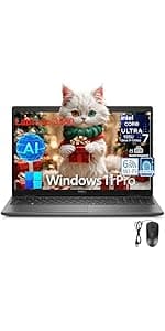 Dell Latitude 5550 15 15.6" FHD Business AI Laptop Computer, Intel Ultra 5 135U (Beat i7-1355U), 64GB DDR5 RAM, 1TB SSD, WiFi 6, Bluetooth 5.3, Backlit Keyboard, Fingerprint Reader, Windows 11 Pro