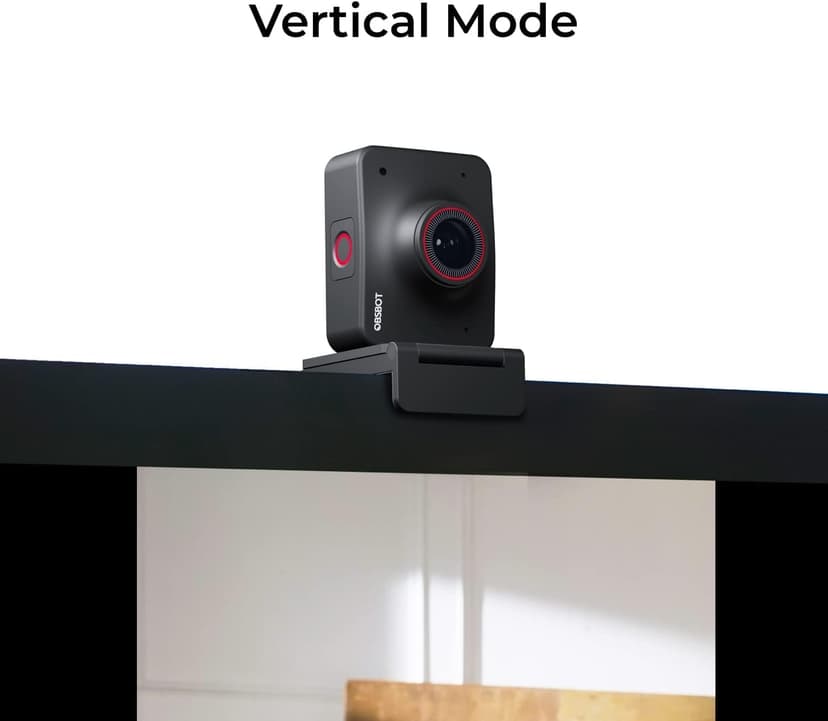 OBSBOT Meet AI-Powered 4K Webcam, AI Framing & Autofocus, Webcam with Microphone, Background Bokeh, 60 FPS, HDR Low-Light Correction, Beauty Mode, Webcam for PC, Streaming, Conference, Gaming, etc.