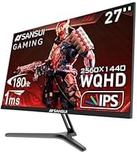 SANSUI 24 Inch Gaming Monitor 180Hz, DP 1.4 & HDMI 2.0 Ports High Refresh Rate Computer Monitor, Racing FPS RTS Modes, 1ms Response Time 110% sRGB (ES-G24F4, HDMI Cable Included)