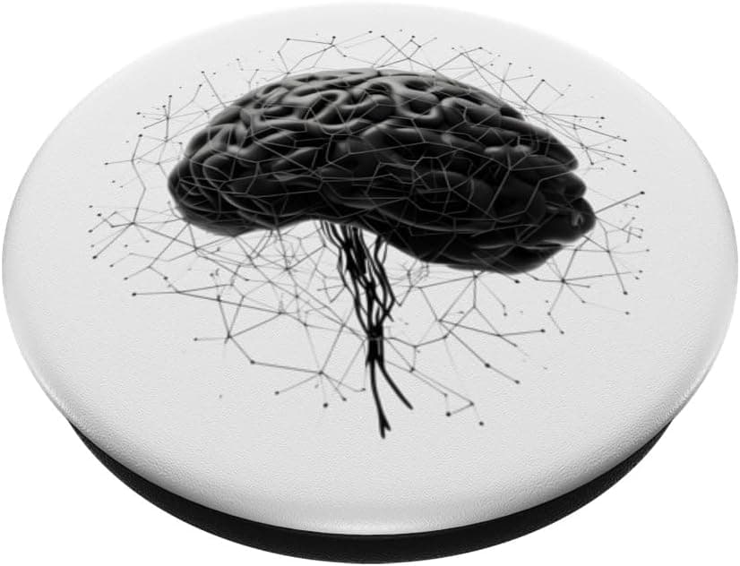 Brain Neural AI Deep Learning Computer Algorithm Programmer PopSockets Swappable PopGrip