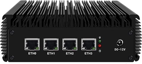 4X 2.5GbE Intel I225-V Ethernet Firewall Appliance Mini PC, Intel Celeron J4125 AES-NI VPN Router PC HDMI VGA 4GB RAM 64GB MSATA SSD
