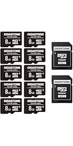 GIGASTONE 64GB 2-Pack Micro SD Card, 4K UHD Video, Surveillance Security Cam Action Camera Drone Professional, 90MB/s Micro SDXC UHS-I U3 Class 10