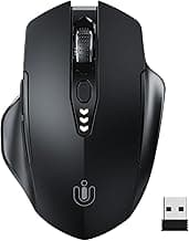 Wireless Mouse,Upgraded 2.4GHz Rechargeable (Battery Level Visible) Ergonomic Computer Mouse,4 Levels DPI, Wireless Mice for Laptop Computer(Matte Black)
