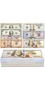 210 PCS Prop Money Number Learning Play Education Toys for Girls Boys,Develops Early Math Skills,Prop Money for Board Game, Moive, Magic