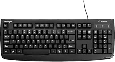 Kensington Pro Fit USB Washable Keyboard, Black (K64407US),17-3/4" Width