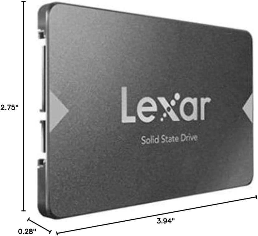 Lexar 512GB NS100 SSD 2.5 Inch SATA III Internal Solid State Drive, Up to 550MB/s Read, Gray (LNS100-512RBNA)