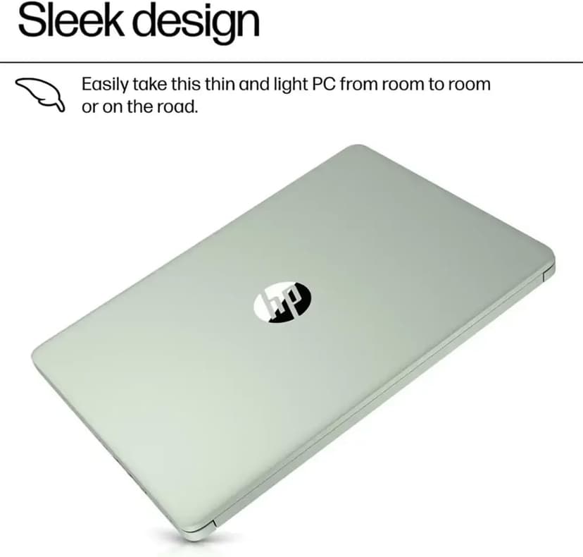 HP Business Student Laptop Computer - Windows 11 Pro & Microsoft Office Lifetime | 14 inch HD | AI-Powered, 12 Hr Batter N-Serious Laptop| 16GB RAM, 128GB UFS, 256GB Extend Micro SD | Green