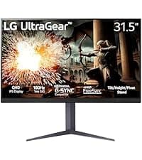 LG 32GS60QC-B Ultragear 32-inch Curved Gaming Monitor QHD (2560x1440) 180Hz 1ms 1000R AMD FreeSync HDR10 HDMIx2 DisplayPort Black
