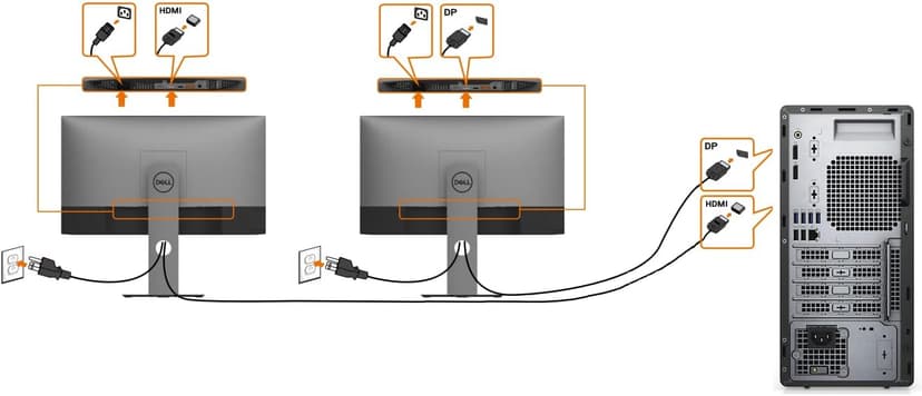 Dell P2425H 24" 16:9 IPS Computer Monitor Screen with DisplayPort and USB 3.0 Upstream Cables - New Model