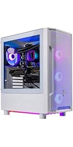 Skytech Gaming Shadow Gaming PC Desktop – Intel Core i7 13700F 2.1 GHz, NVIDIA RTX 4060, 1TB NVME SSD, 16GB DDR4 RAM 3200, 600W Gold PSU, 360mm AIO, 11AC Wi-Fi, Windows 11 Home 64-bit,Black