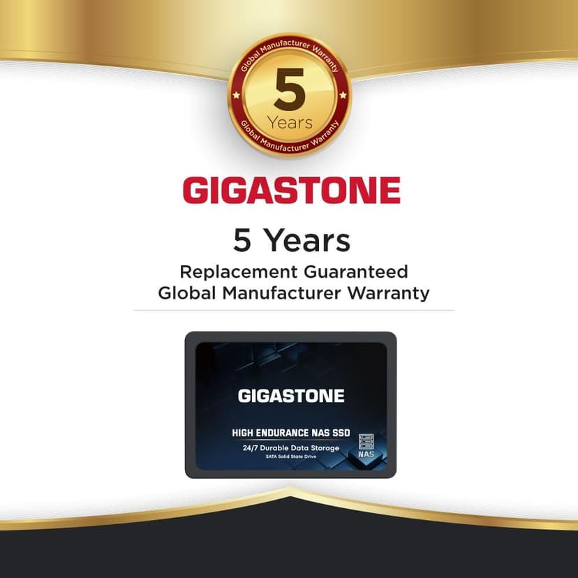 Gigastone 2TB NAS SSD Drive (4-Pack) 24/7 Durable TLC High Endurance RAID Data Storage Network Attached Storage 2.5" SATA Internal Solid State Hard Drives