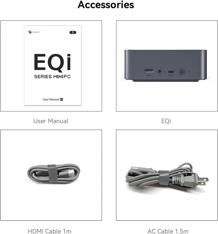 Beelink EQi12 Dual LAN Mini PC, Intel Core 1220P(10C/12T, up to 4.4GHz), 16GB DDR4 RAM 500GB PCIe4.0 SSD, Mini Desktop Computer Support WiFi 6/ BT5.2/ Dual HDMI/Bulit-in 85W Power Supply