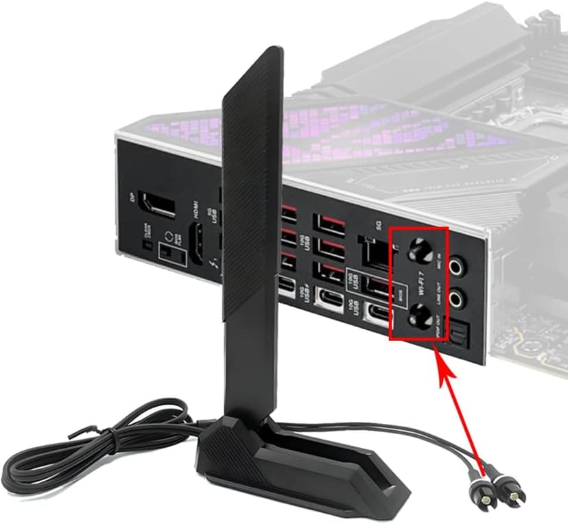 New Interface 2.4/5/6GHz Tri Band WiFi 7 Gaming Motherboard Antenna Cable Replacement for ASUS ROG Strix Z790 X890 Z890 B850 Z790-E Z790-F Z890-H Z890-F Z890-I Z890-E X870-I X870-F X870E-E PC Desktop